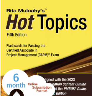 Hot Topics CAPM® Exam Flashcards - Fifth Edition - Cloud Subscription - 6 Month