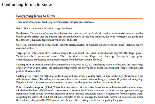 Contracting – Additional Definitions to Know