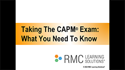 Taking the CAPM Exam Webinar